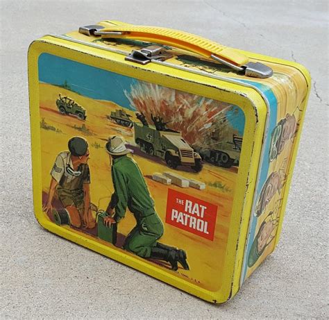 metal lunch box vintage rat patrol remanufacttured|rat patrol metal lunch box.